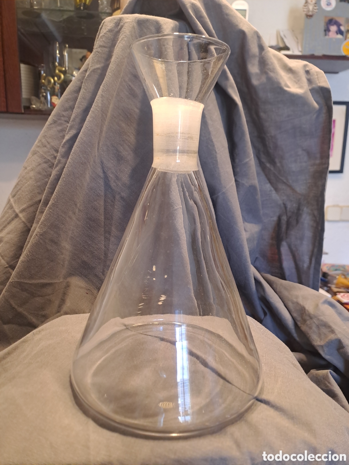 Vintage: Jarron de cristal alto