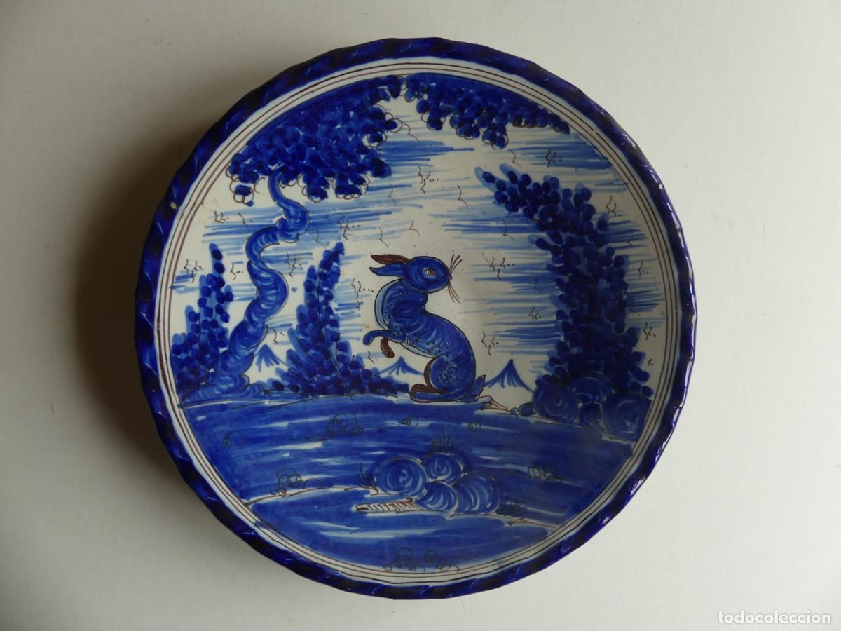 Vintage: BONITO PLATO DE CERAMICA DE PUENTE DEL ARZOBISPO ( PAGO POR BIZUM)