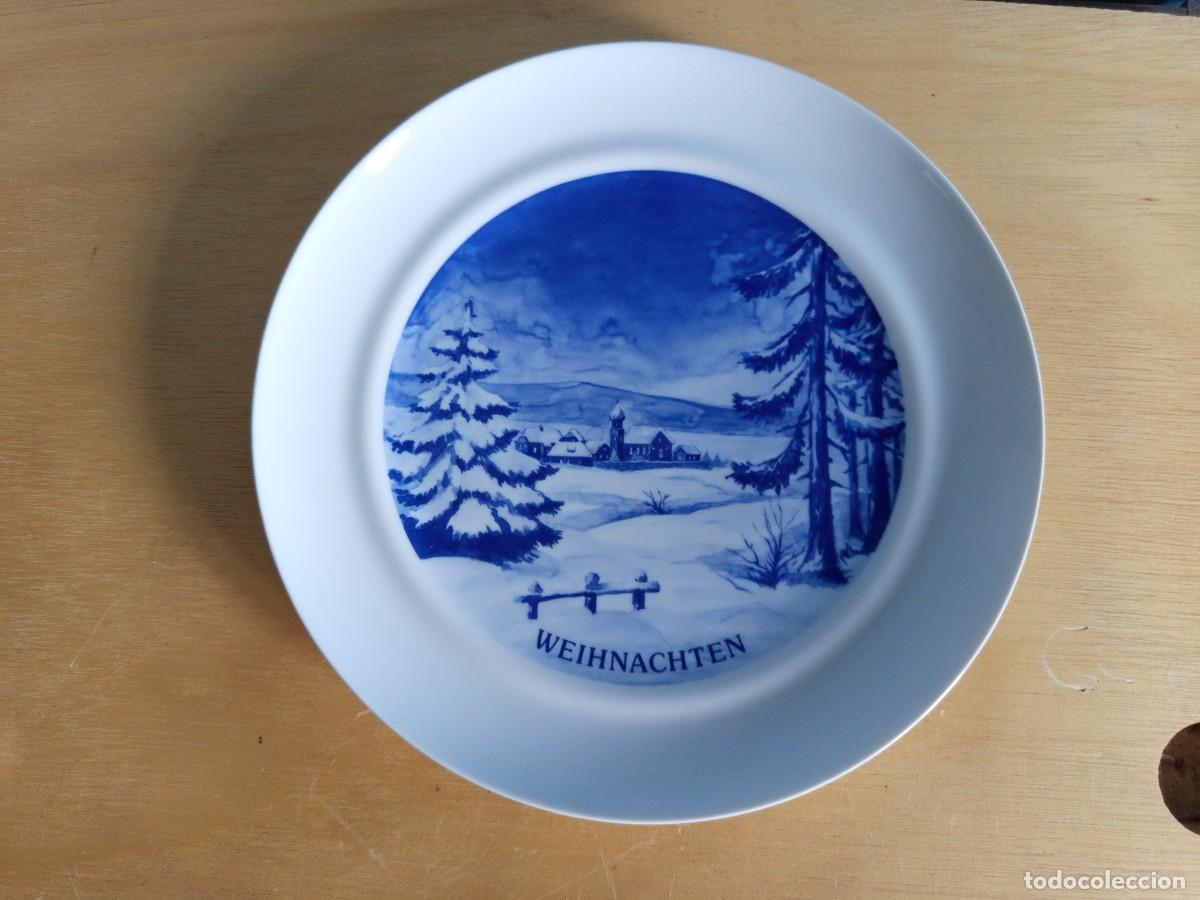 Vintage: Plato de Porcelana Hutschenreuther Weihnachten.Vintage Aleman Navidad