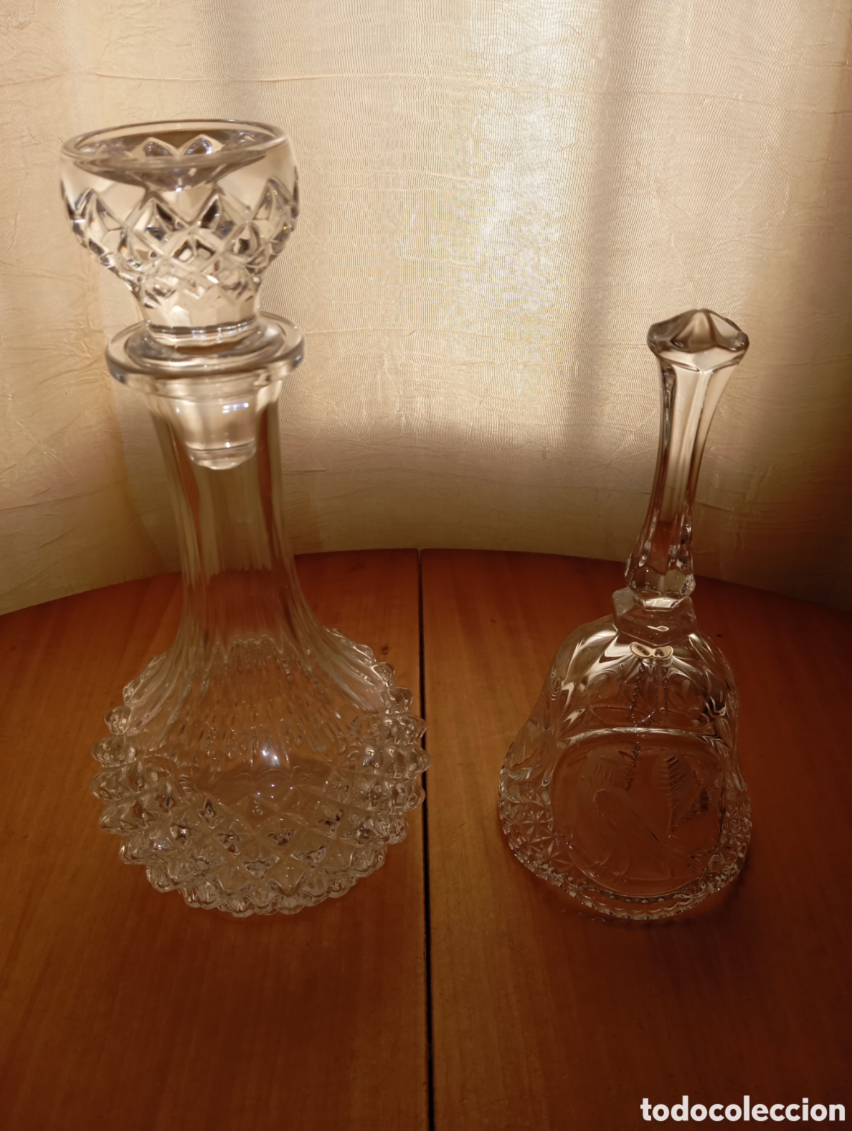 Vintage: Decantador y Campana de Cristal antiguos