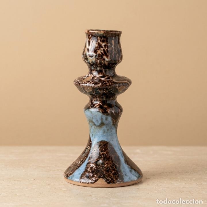 Vintage: Candelabro Cer&aacute;mica Art&iacute;stica Minsk (Bielorrusia) A&ntilde;os 90. Etiqueta Original. Perfecto estado