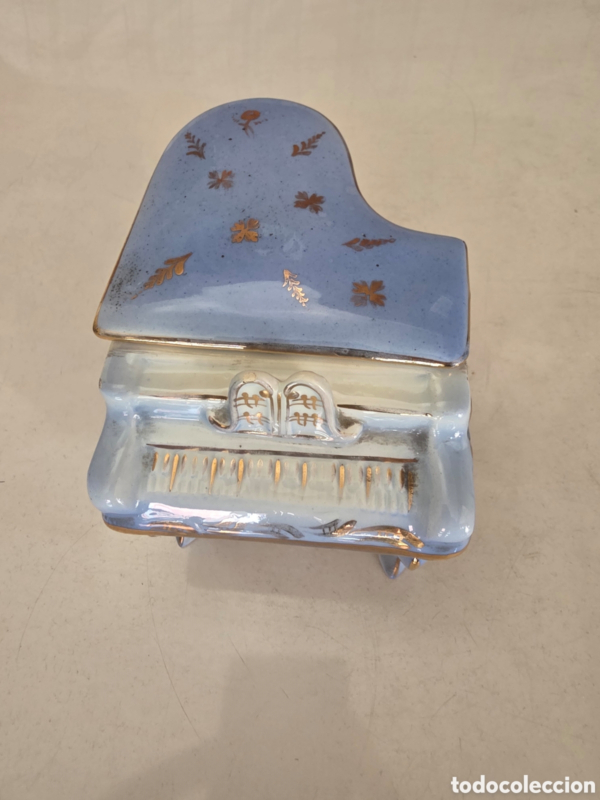 Vintage: PIANO AZUL CERAMICA CON HUECO