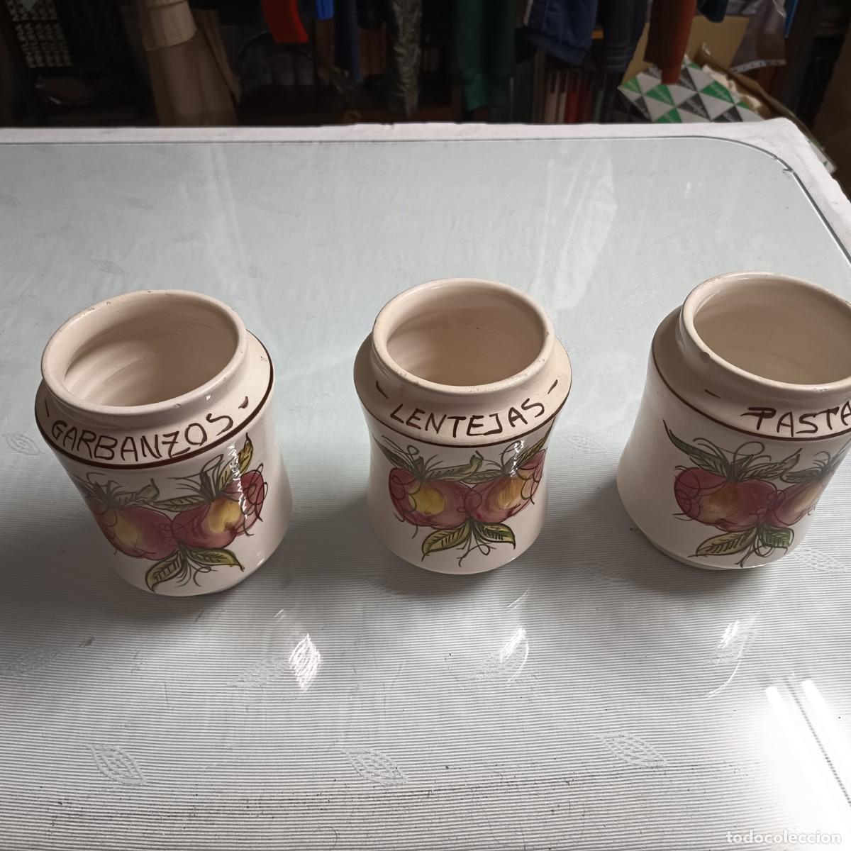 Vintage: Tarros de cer&aacute;mica pintados a mano