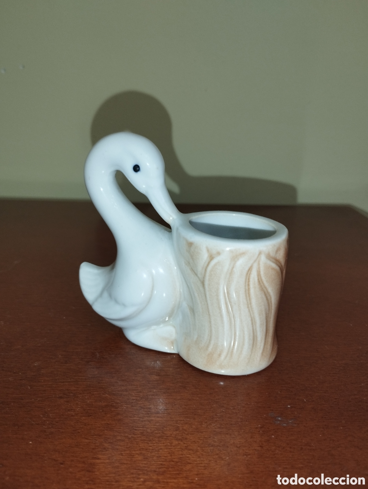 Vintage: Figura de cer&aacute;mica cisne