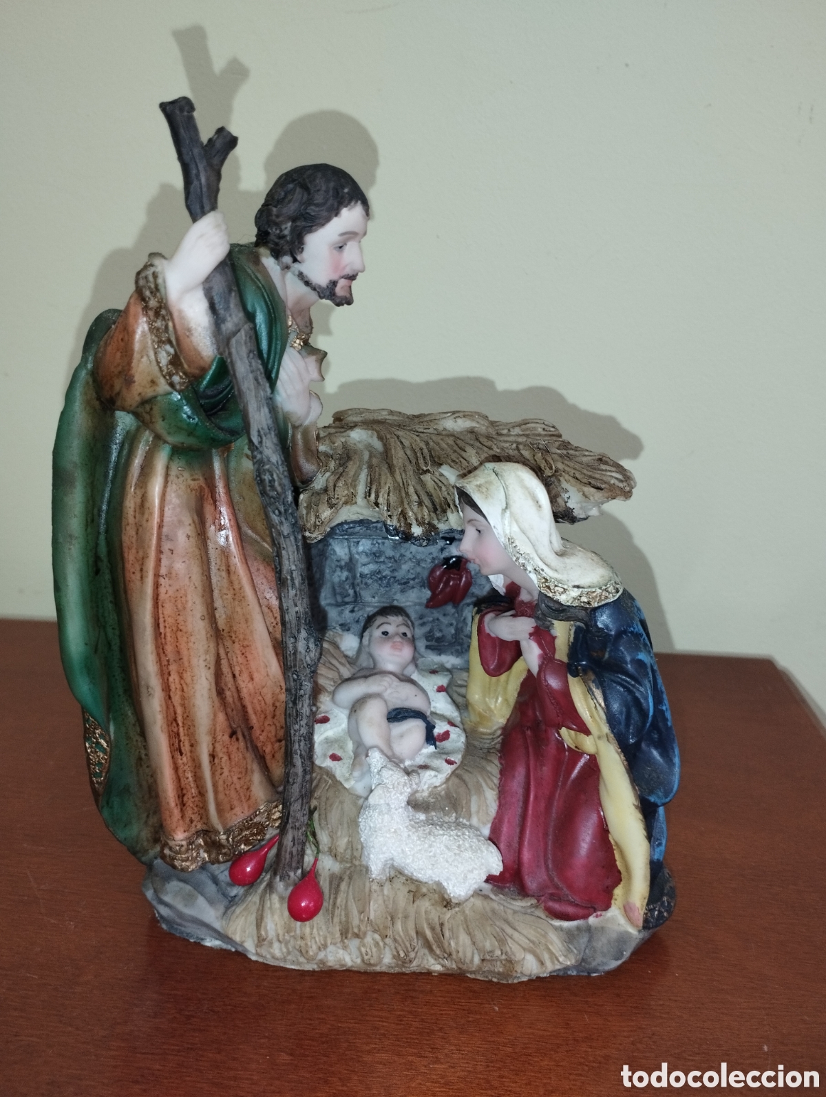 Vintage: Figura de cer&aacute;mica Nacimiento