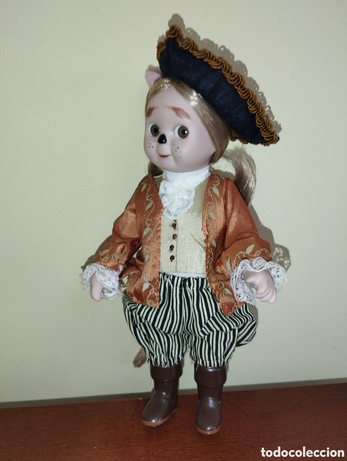 Vintage: Figura de porcelana El Gato con botas