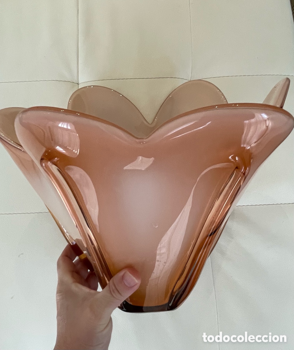 Vintage: Centro de mesa de Murano, en tonos rosas
