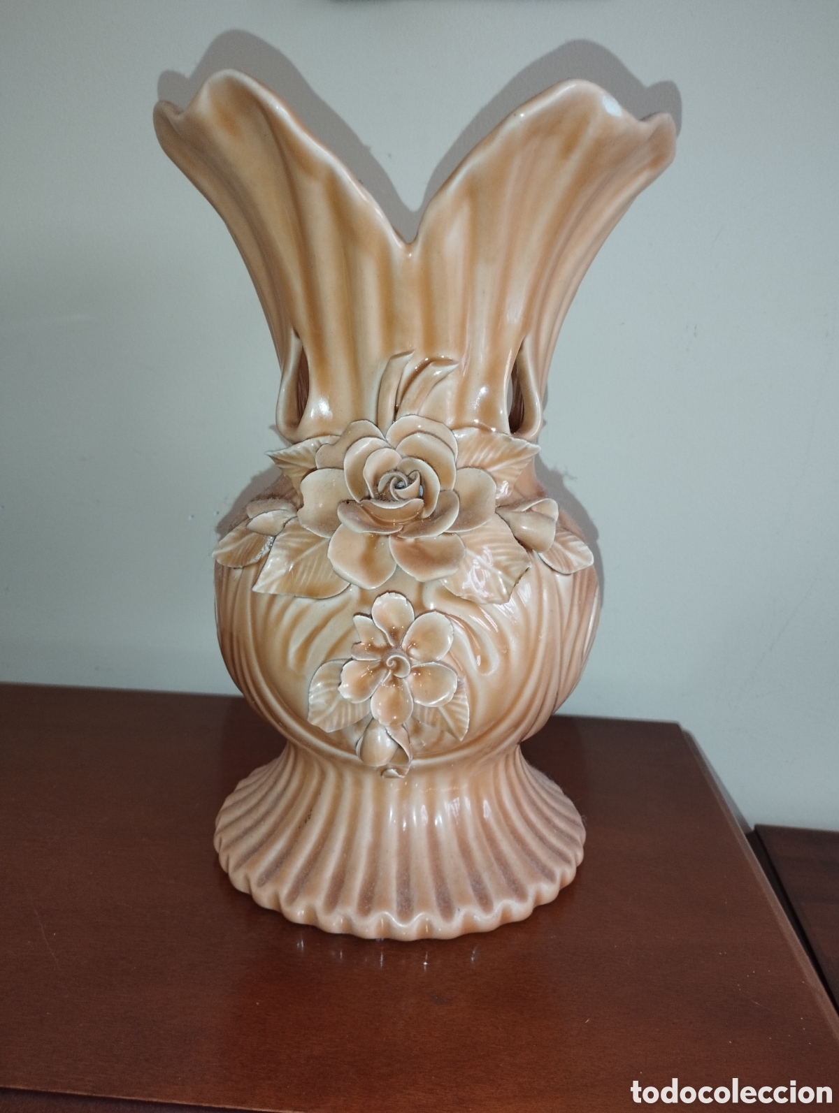 Vintage: Antiguo jarr&oacute;n de cer&aacute;mica