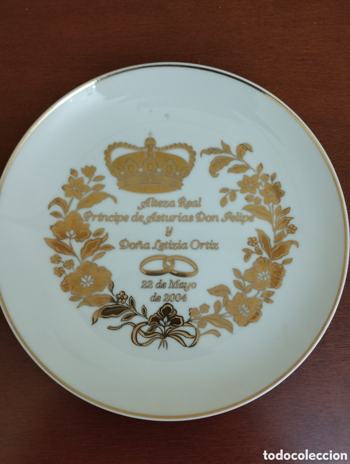 Vintage: Plato conmemorativo boda Felipe y Letizia