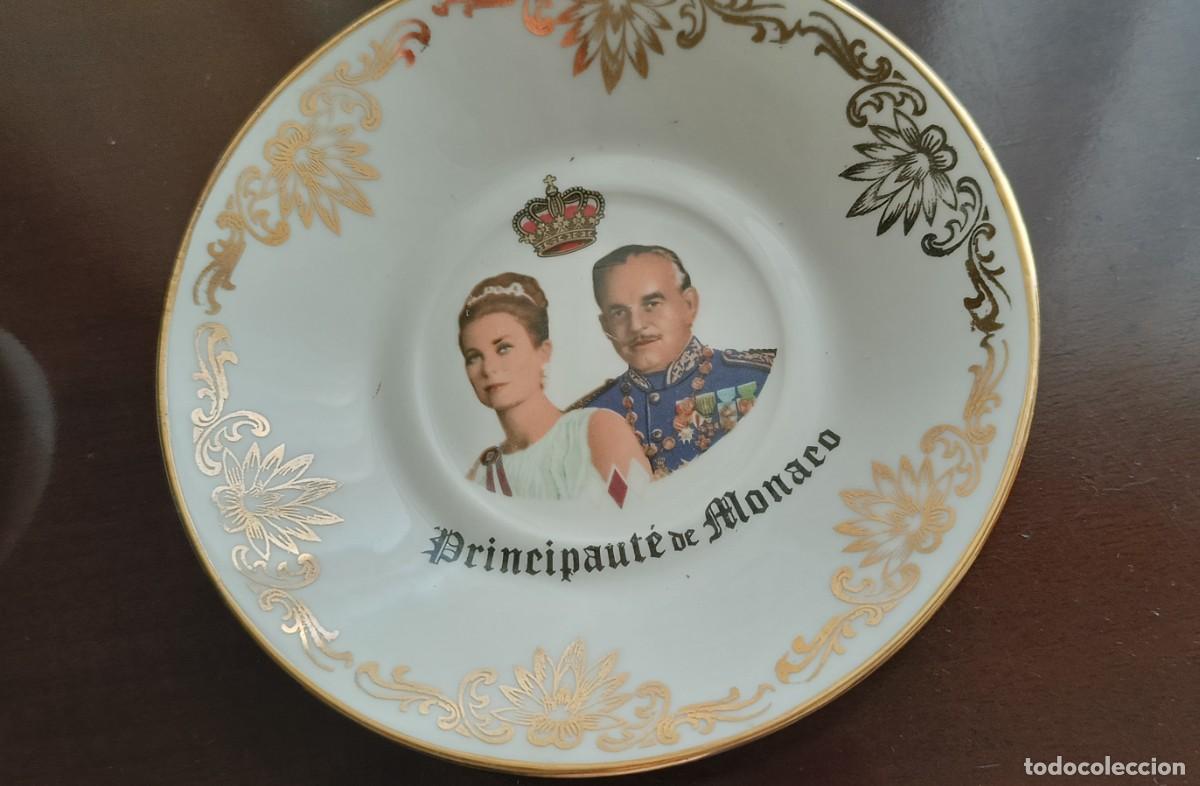 Vintage: Plato de porcelana Boda Grace y Rainiero M&oacute;naco