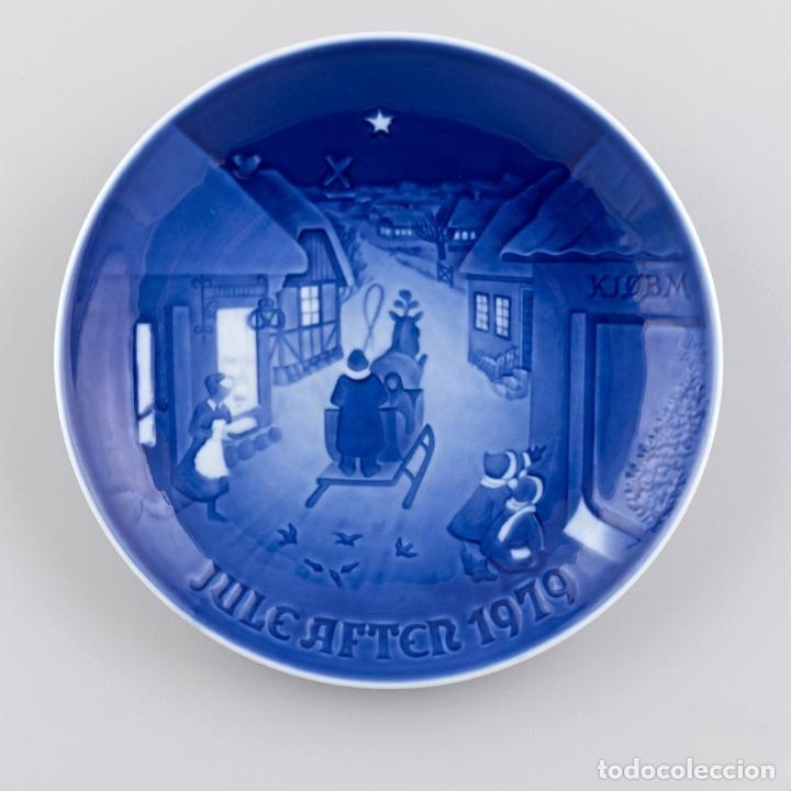 Vintage: Plato Navidad Bing & Gr&oslash;ndahl 1979 - White Christmas - Porcelana Danesa B&G - 18 cm