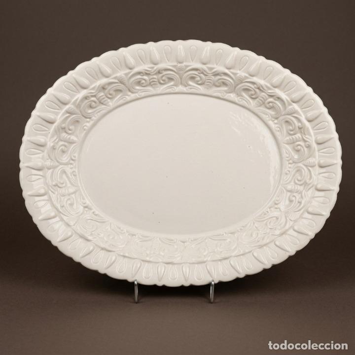 Vintage: Fuente Capodimonte Relieve Mitol&oacute;gico - Escena Cl&aacute;sica - Sello N Coronada - 35cm