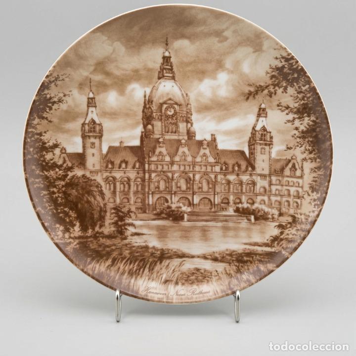 Vintage: Plato Porcelana Kaiser W. Germany - Hannover Neues Rathaus - 24cm - Excelente Estado