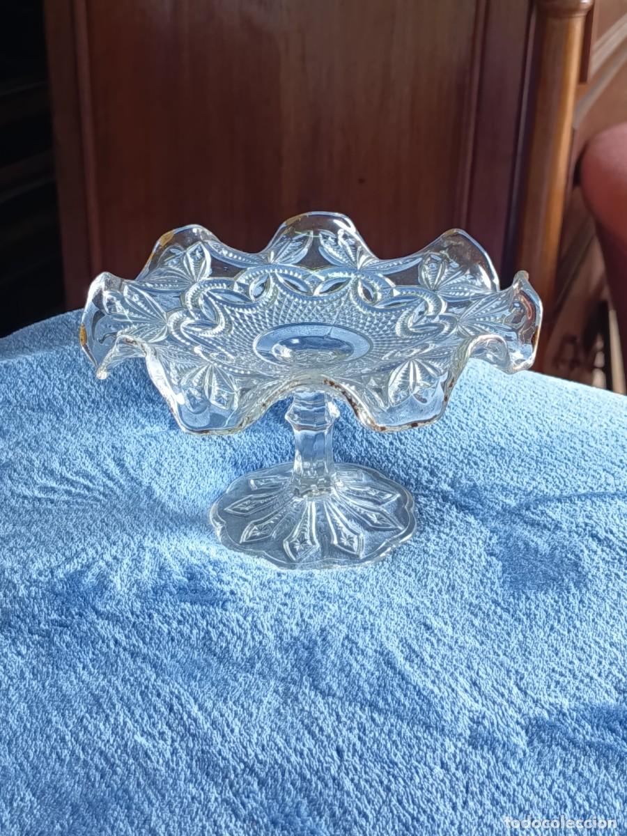 Vintage: Frutero de cristal tallado