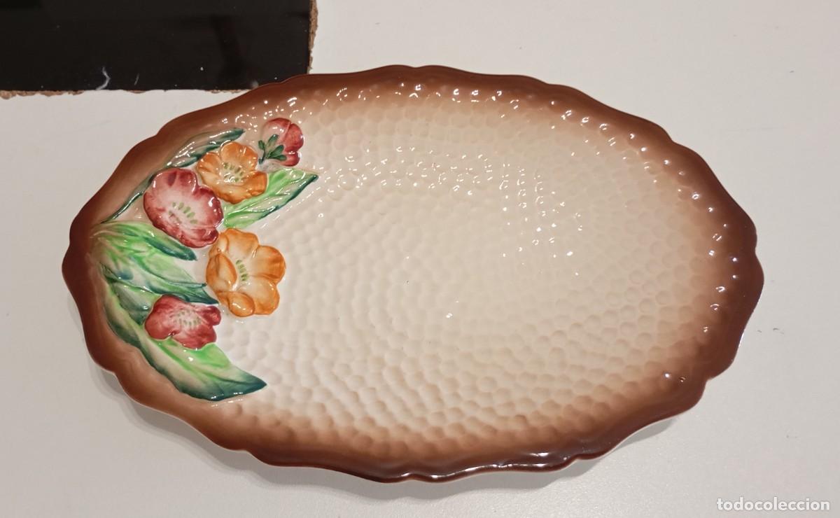 Vintage: HERMOSO PLATO RARO OVALADO DE CER&Aacute;MICA DE LA MARCA CARLTON WARE, VINTAGE DE LOS A&Ntilde;OS 50