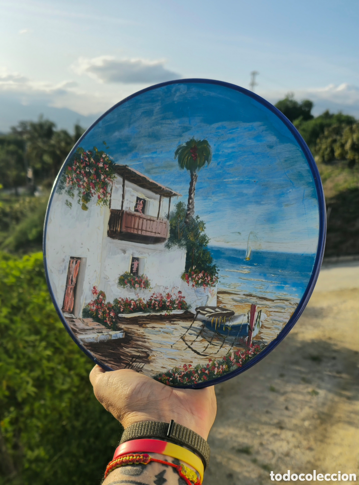 Vintage: Plato Cer&aacute;mico al oleo