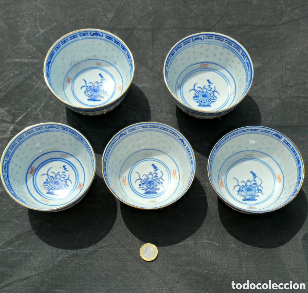 Vintage: 5 cuencos ceramica china