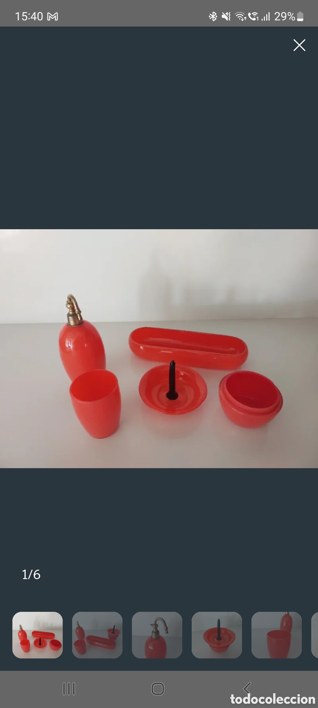 Vintage: Conjunto de tocador rojo