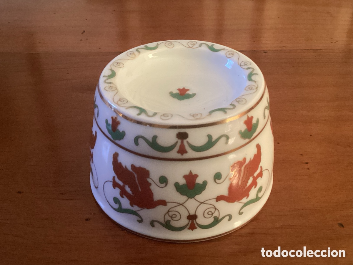 Vintage: Salero de pellizco, de Conventual Porcelanas, Portugal modelo &rdquo; Bizantino&rdquo;