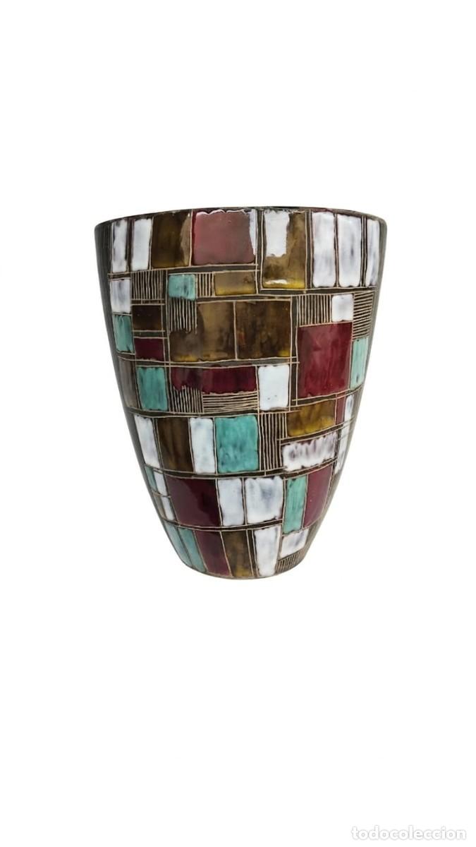 Vintage: Florero a&ntilde;os '50 ceramica francesa Vallauris