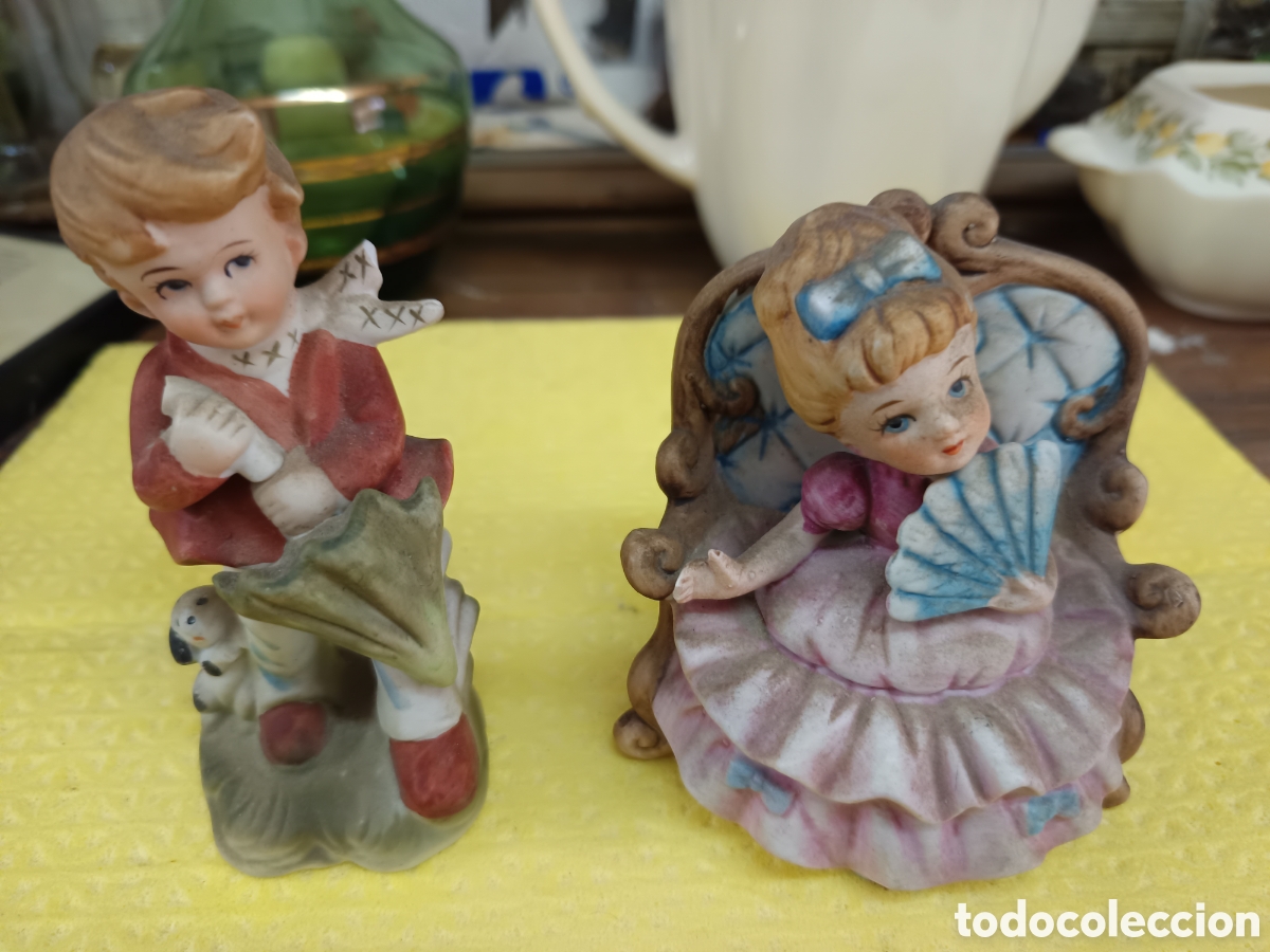 Vintage: Dos Figuras de biscuit - Foto 3