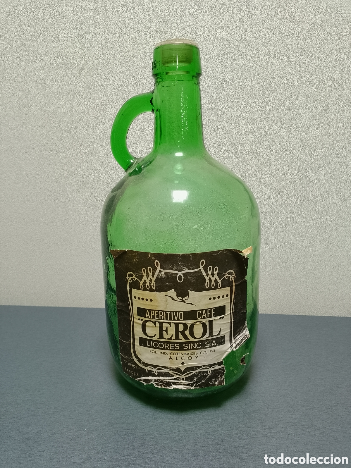 Vintage: Antigua damajuana viresa aperitivos cerol 3 litros