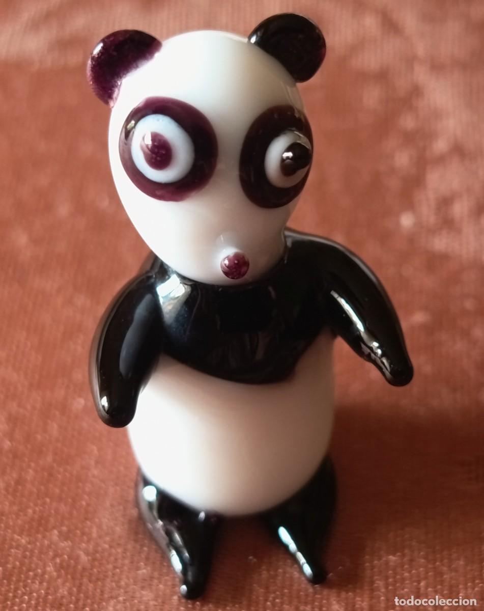 Vintage: OSO PANDA DE COLECCI&Oacute;N FABBRI EDITORI DE CRISTAL DE MURANO. A&Ntilde;OS 80-90