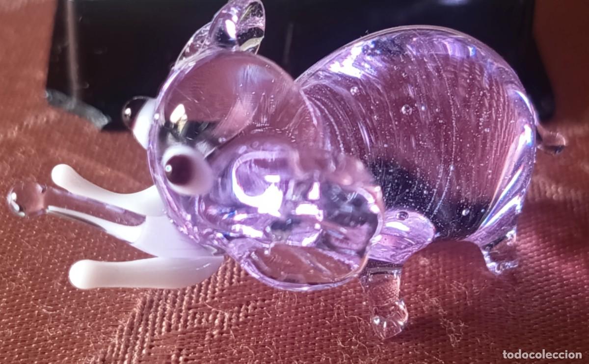 Vintage: ELEFANTE DE LA BUENA FORTUNA DE CRISTAL DE MURANO COLOR AMBAR. VINTAGE. A&Ntilde;OS 70