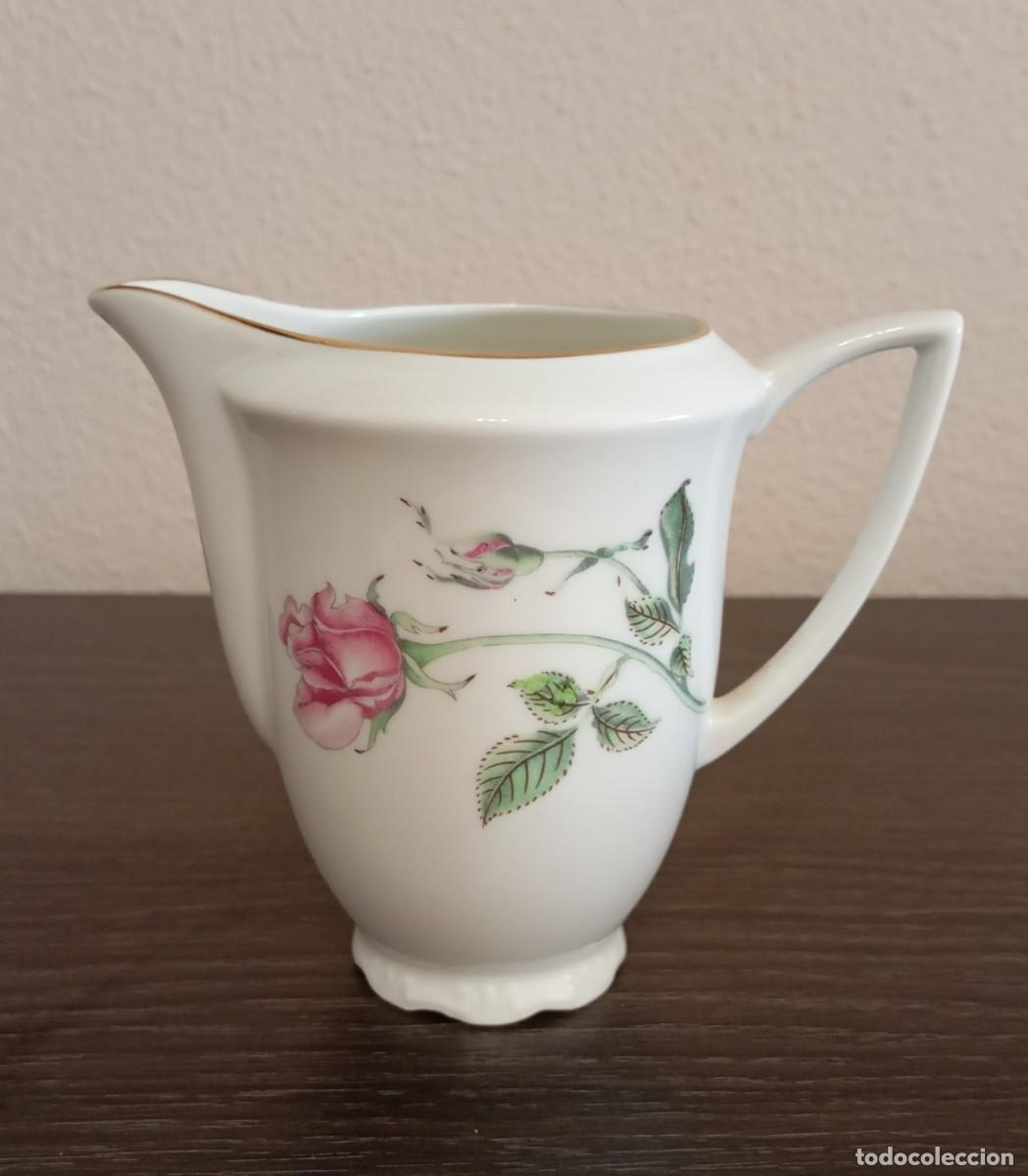 Vintage: BONITA JARRA DE LECHE DE PORCELANA VINTAGE DE 1940-50,DE LA MARCA CHECOSLOVACA,RUDOLF KAMPF GRUNLAS