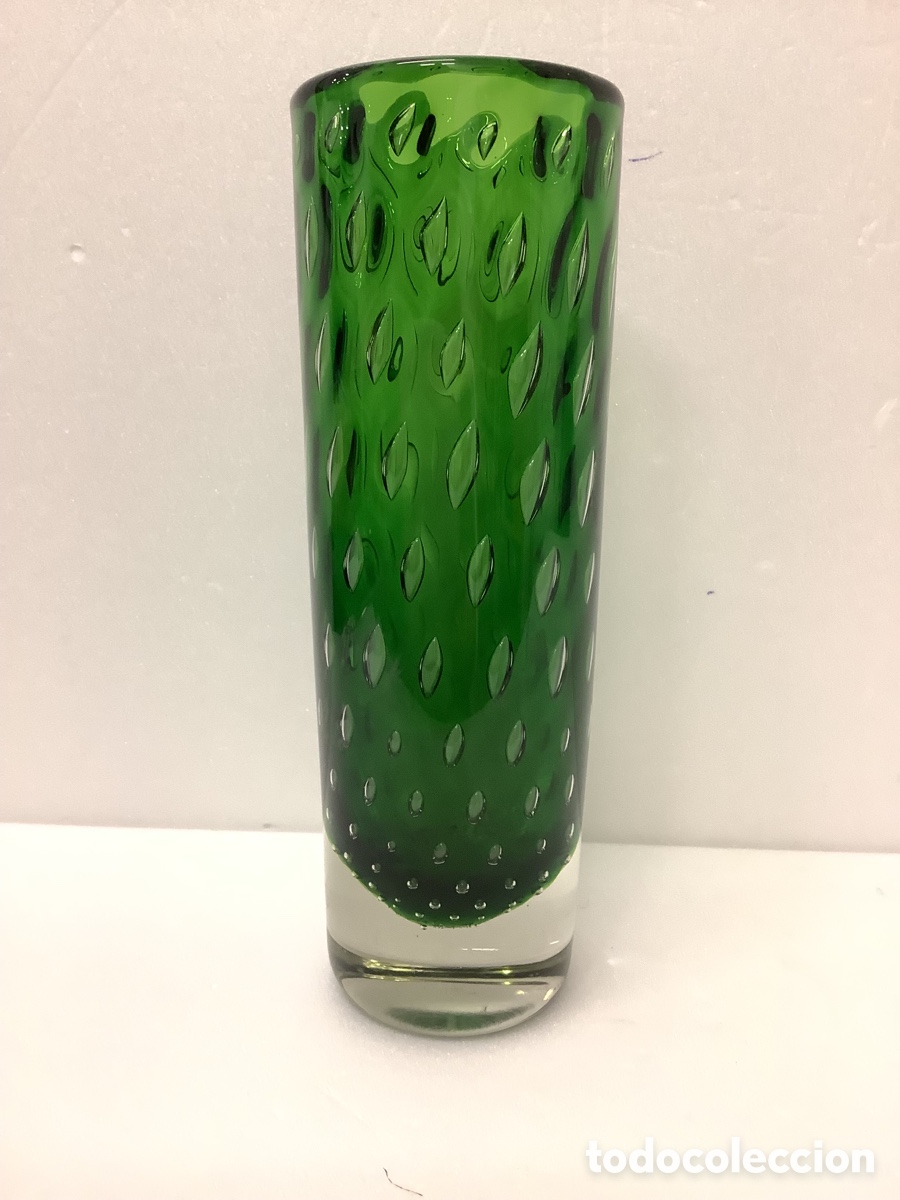 Vintage: JARRON EN CRISTAL MURANO BULLICANTE