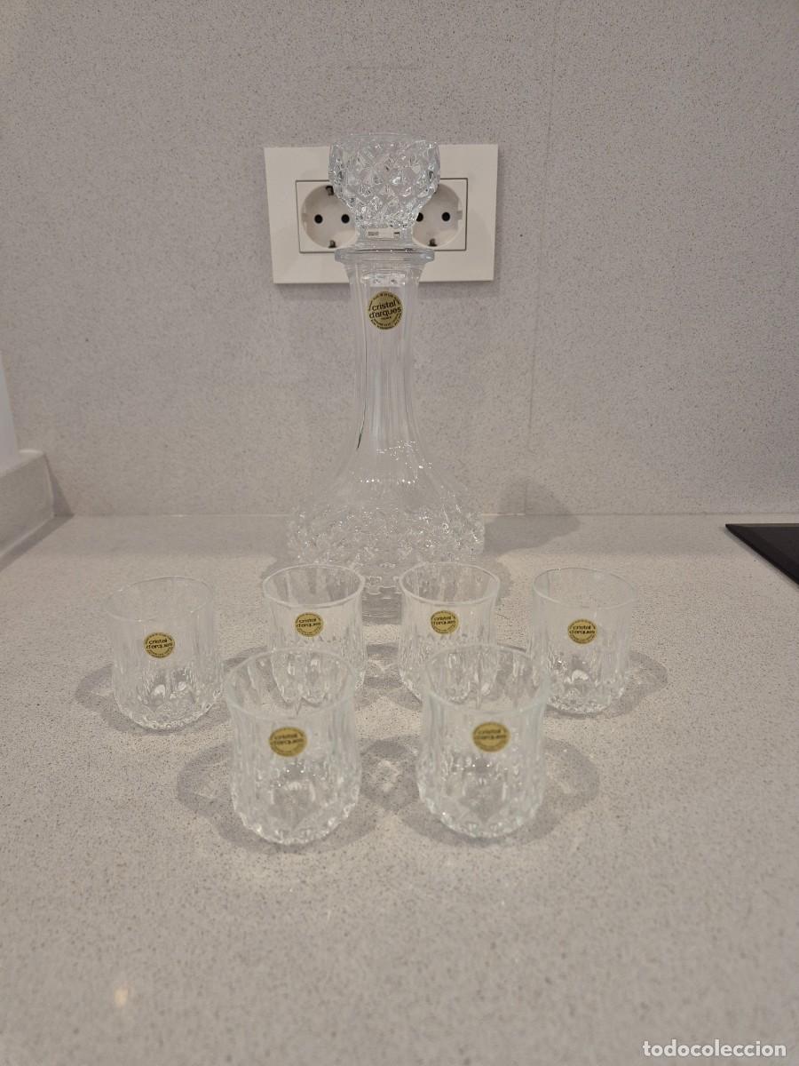 Vintage: Juego Licorera Vintage de Cristal + 6 Vasos