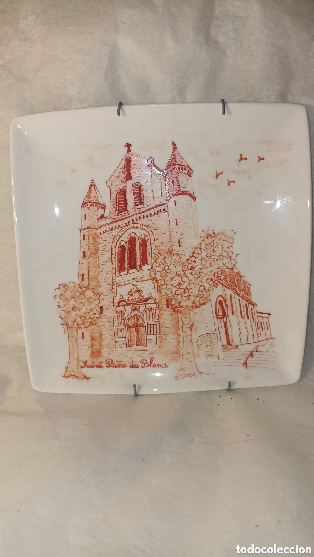Vintage: Plato Decorativo &rdquo;Saint Pierre des Blancs&rdquo; - Rabastens (Francia) 2011