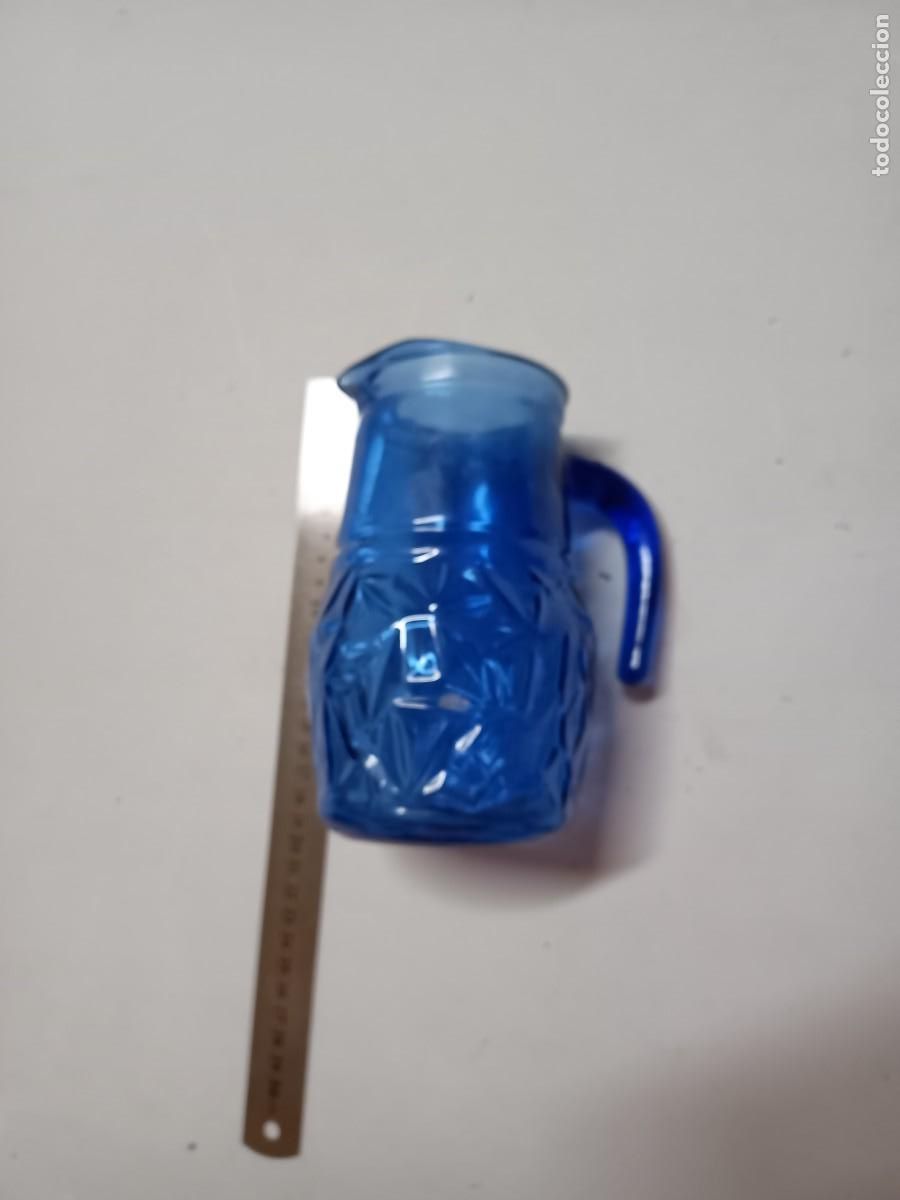 Vintage: JARRA O JARRITA DE CRISTAL AZUL