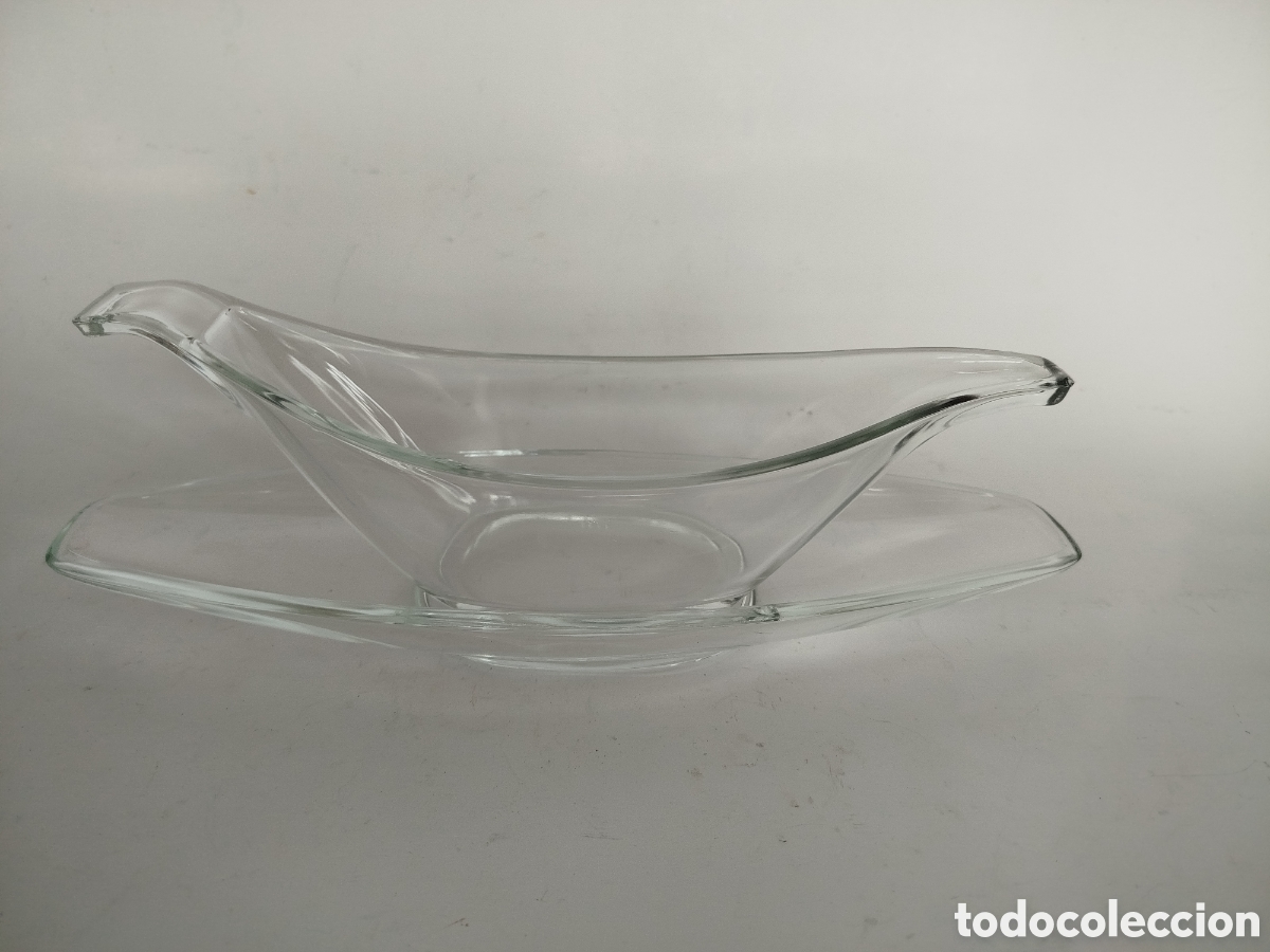 Vintage: SALSERA DE CRISTAL DE FORMAS ORG&Aacute;NICAS.