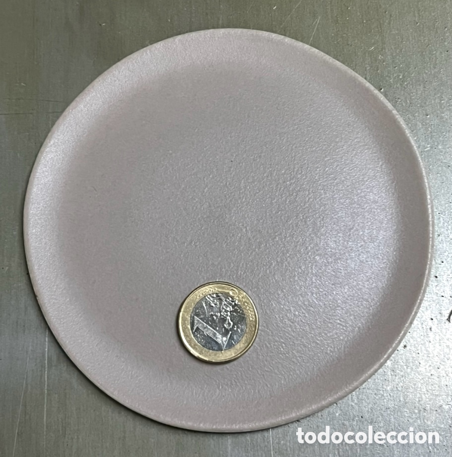 Vintage: Platito plano. Cer&aacute;mica HARS. Hecho a mano. Francia.