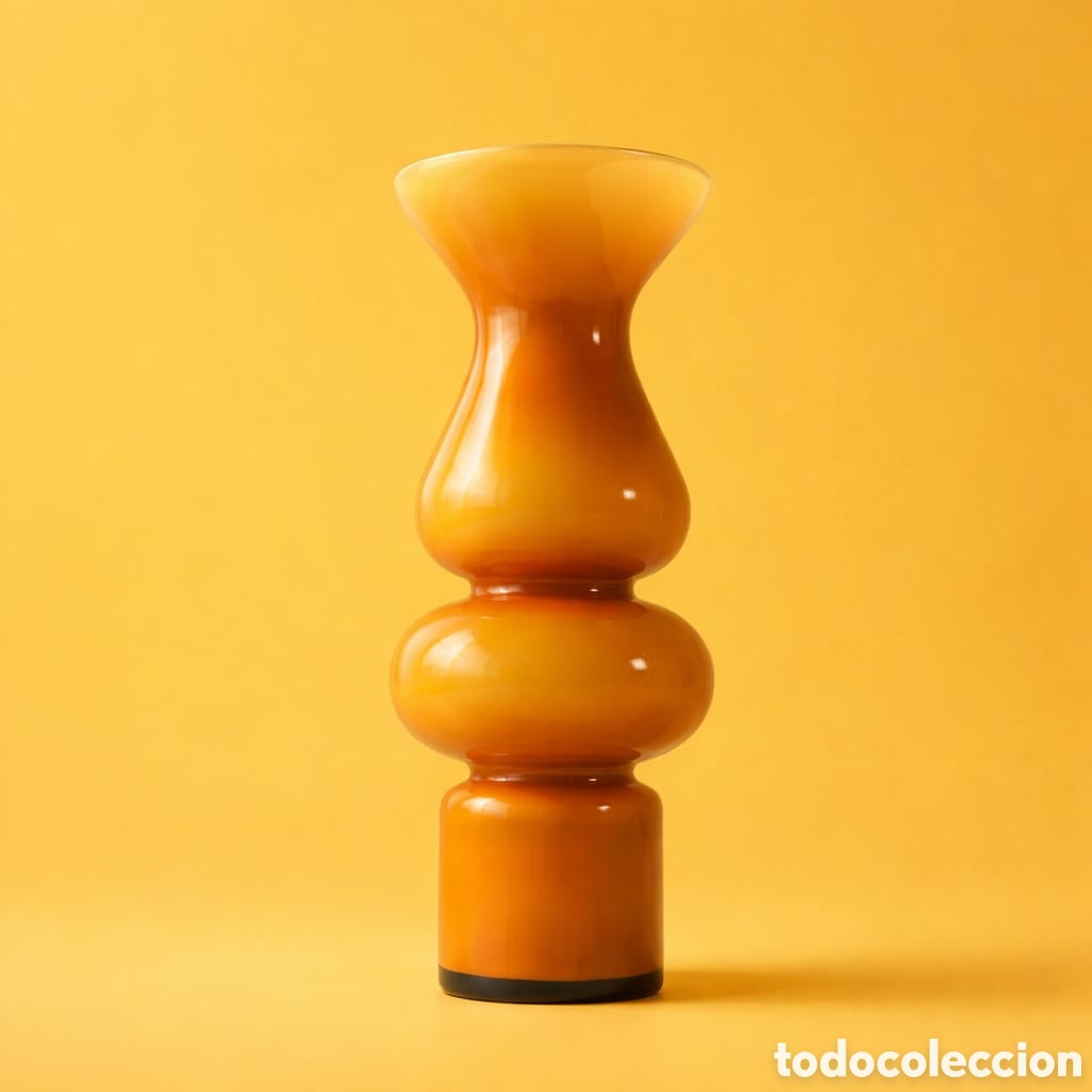 Vintage: Jarr&oacute;n opalina &aacute;mbar a&ntilde;os 60