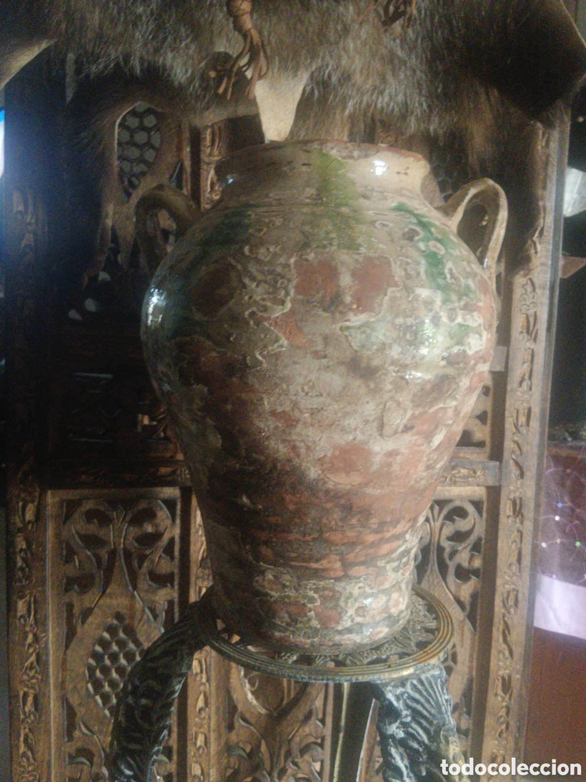 Vintage: Antiguo Orza Barro esmaltado