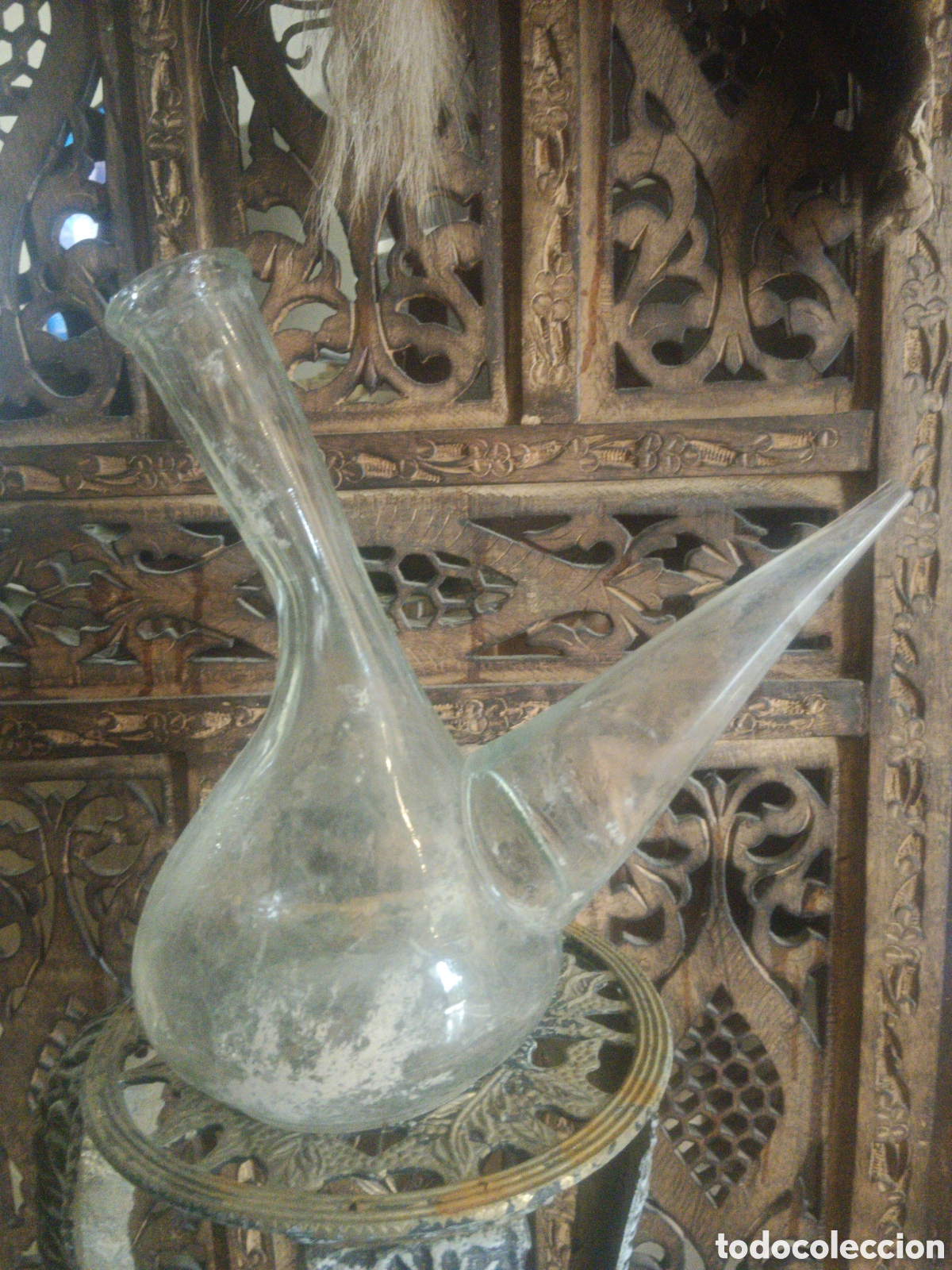 Vintage: Antiguo porr&oacute;n de vino cristal soplado