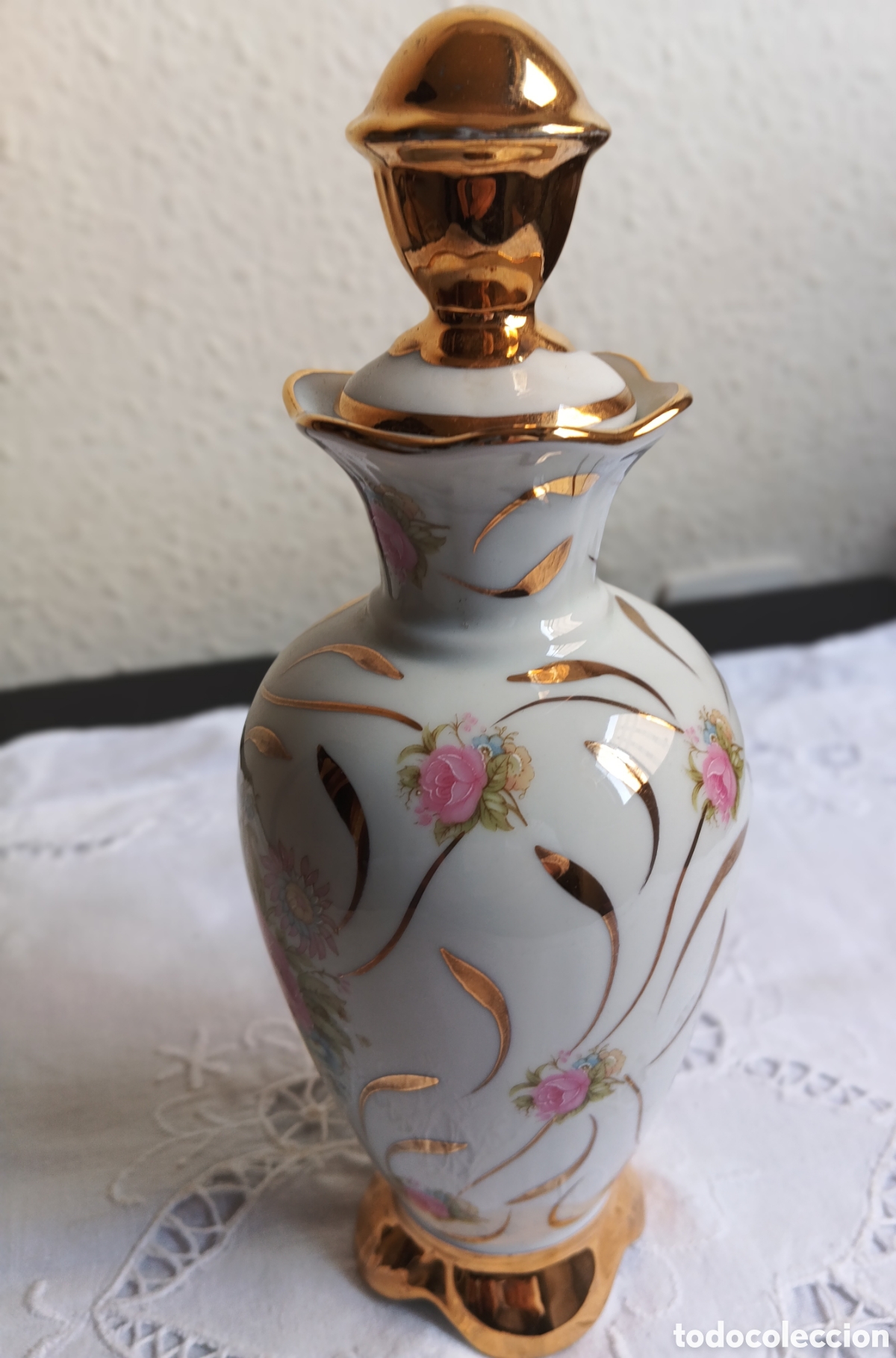 Vintage: Jarr&oacute;n Tibor Porcelana Vintage Dorado ASMAZ