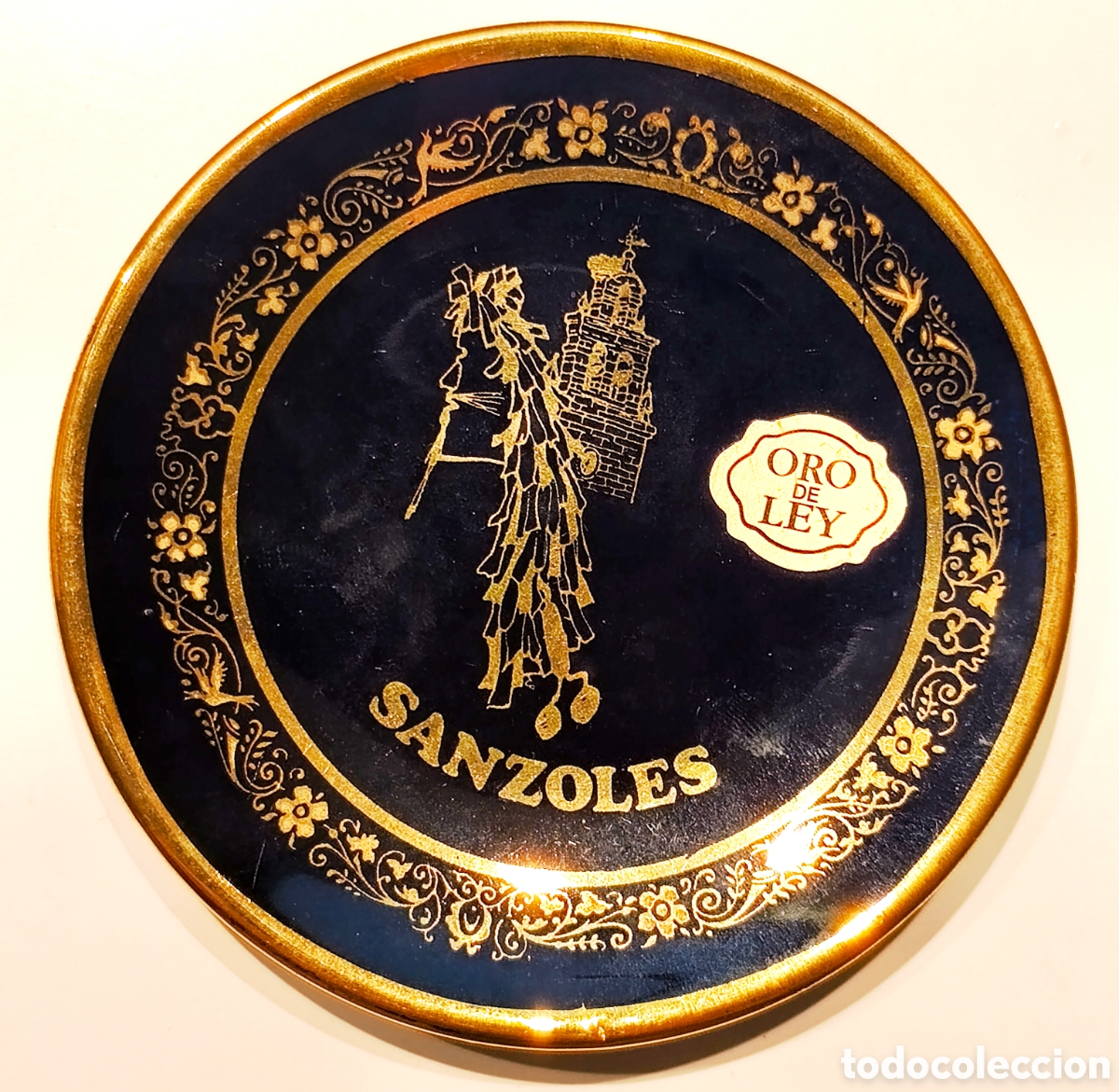 Vintage: Platito decorado con Oro de ley de Sanzoles