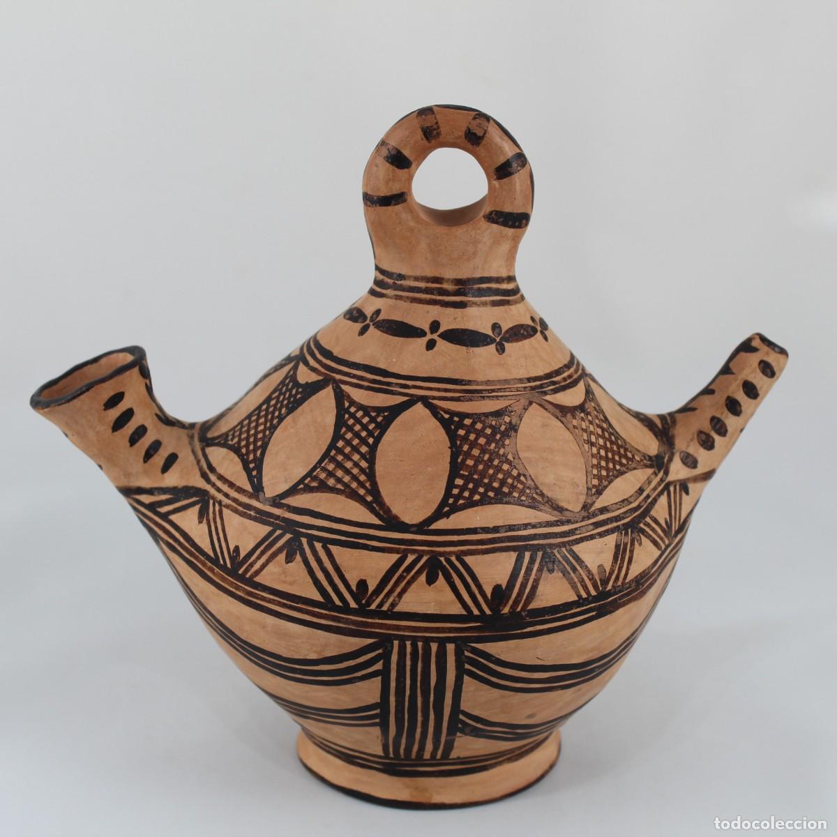 Vintage: Botijo Bereber Marruecos Cer&aacute;mica Amazigh Vintage Gargoulette &Aacute;rabe &Eacute;tnico