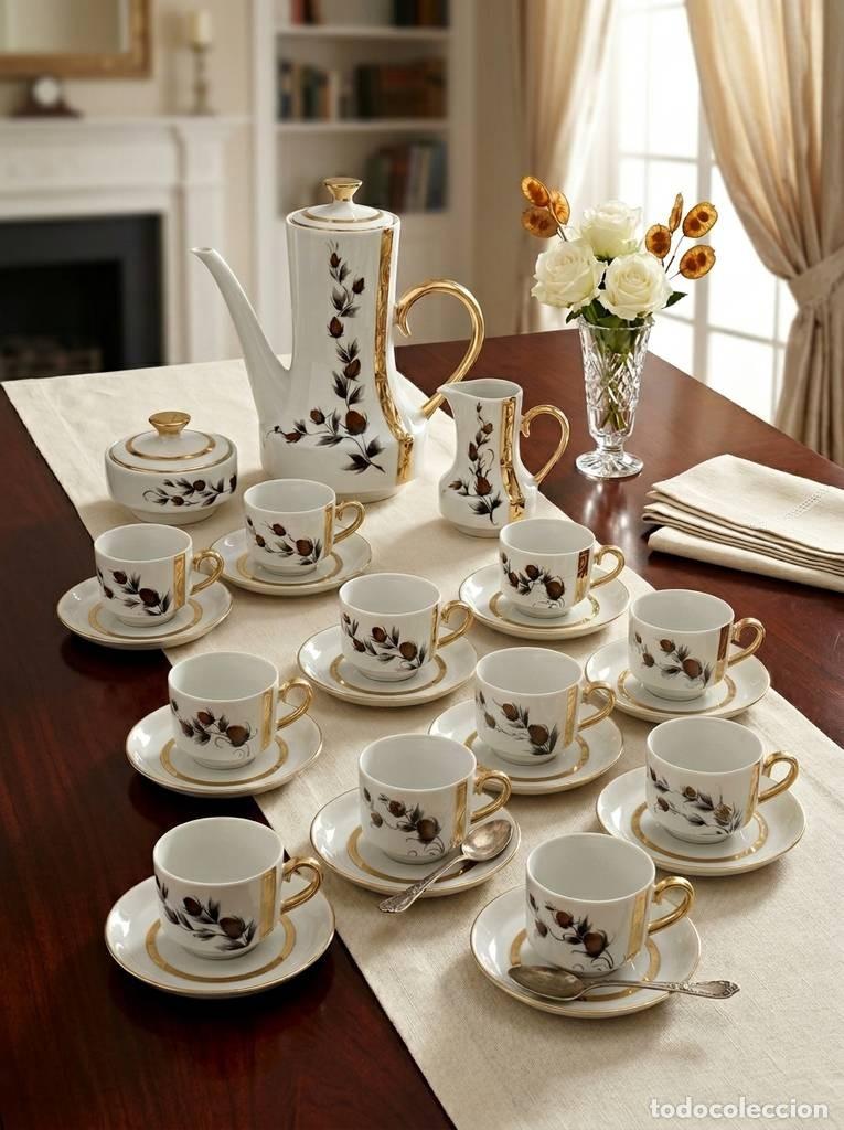 Vintage: JUEGO DE CAF&Eacute; DE PORCELANA
