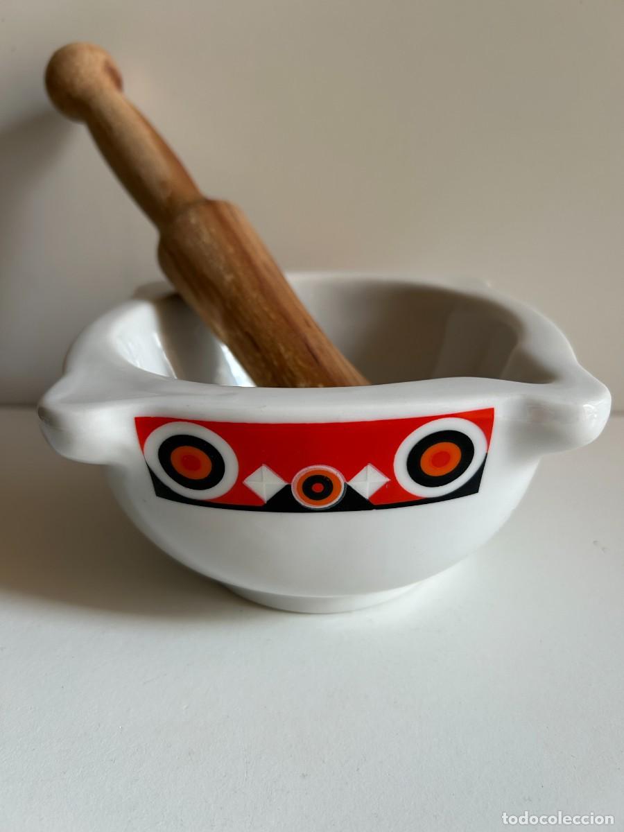 Vintage: Mortero de porcelana vintage