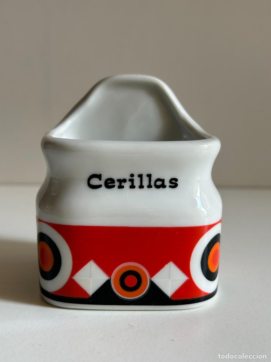 Vintage: Cerillero de porcelana vintage