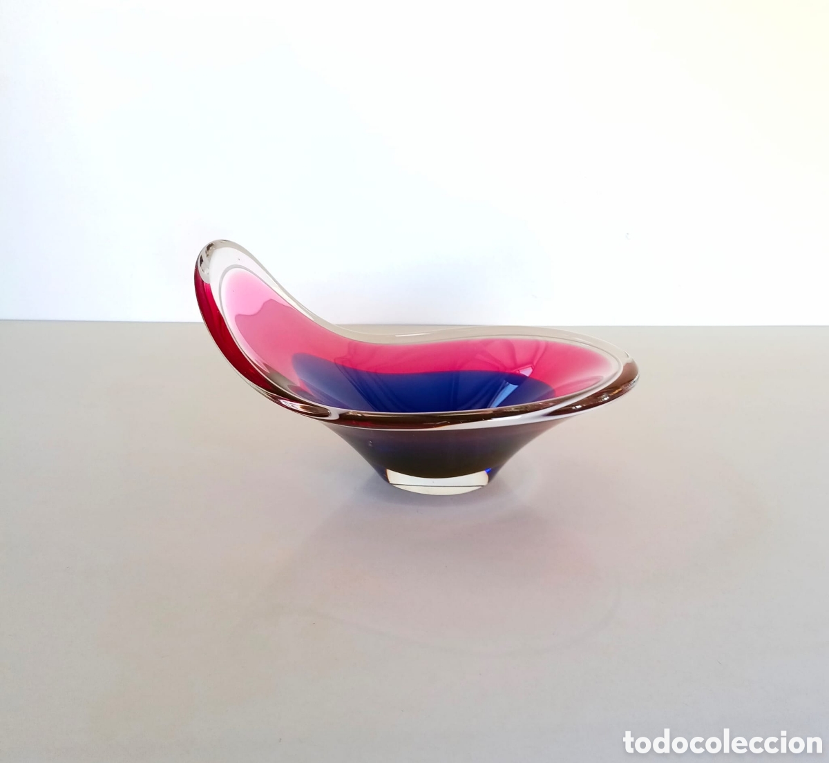 Vintage: PAUL KEDELV FLYGSFORS CENTRO MESA CRISTAL SUECIA 1950s // DISE&Ntilde;O NORDICO MID CENTURY VINTAGE VIOLETA