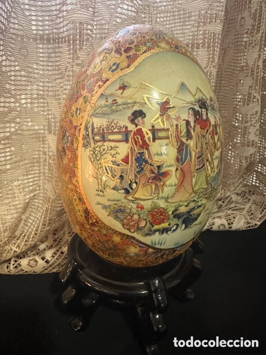 Vintage: Huevo porcelana vintage Satsuma