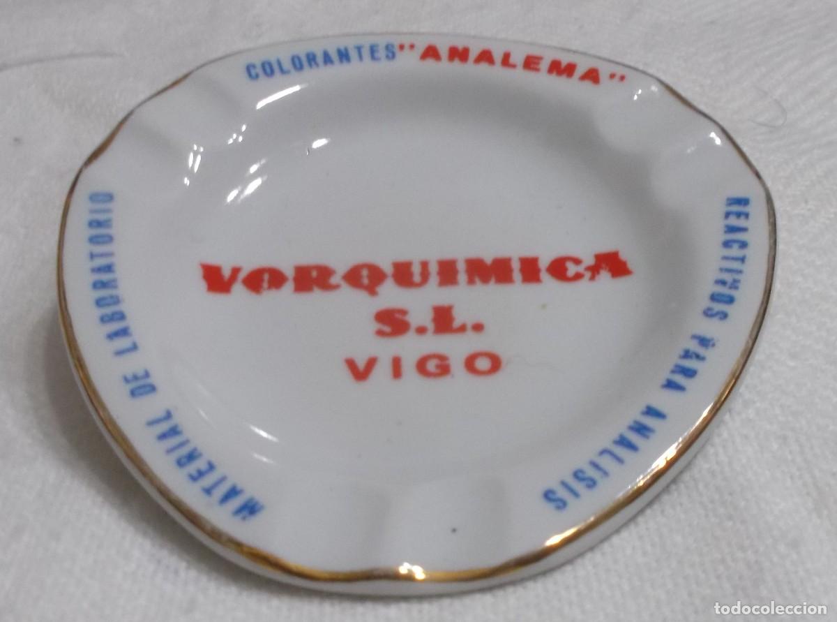 Vintage: cenicero ceramica publicidad vorquimica s.l Vigo