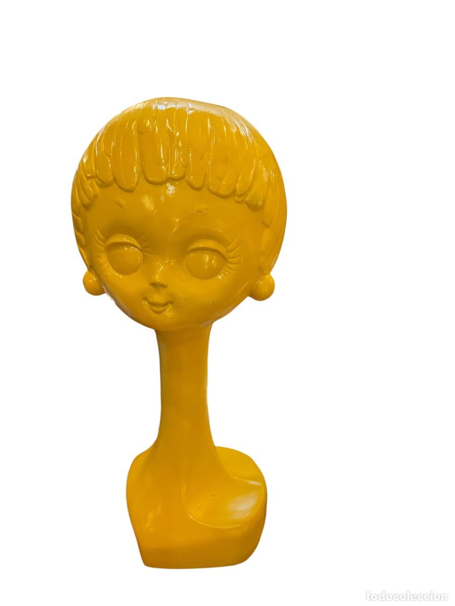 Vintage: Twiggy busto vintage en yeso
