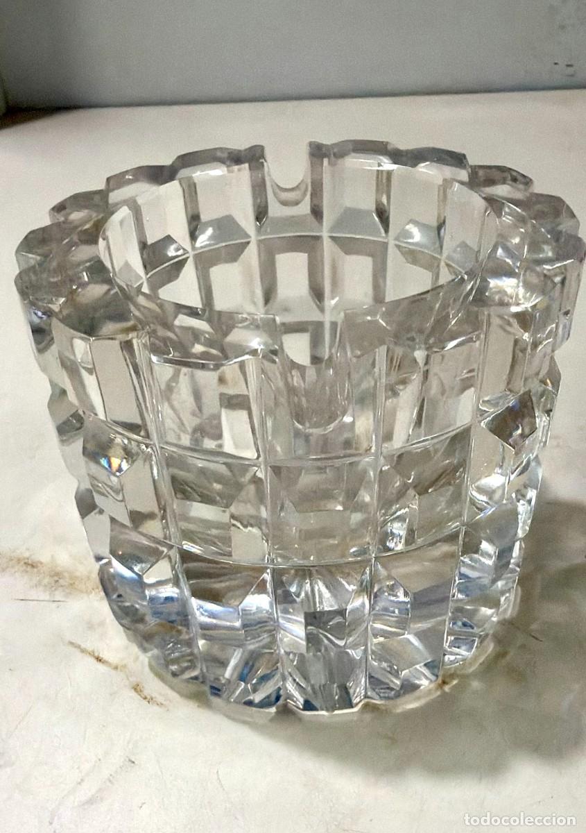 Vintage: Cenicero cristal &rdquo;estilo Art D&eacute;co&rdquo;