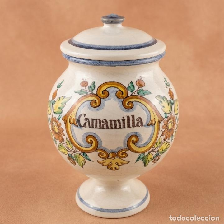 Vintage: Albarelo Bote de Farmacia Cer&aacute;mica - Camamilla - Decoraci&oacute;n Tradicional - 23 cm Alto